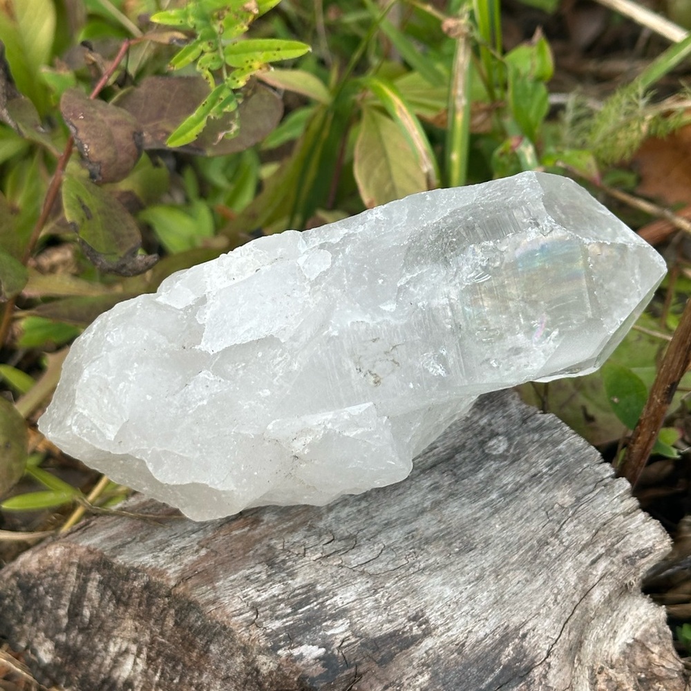Clear Quartz Point with Rainbow